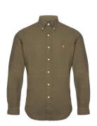 Custom Fit Garment-Dyed Oxford Shirt Tops Shirts Casual Green Polo Ralph Lauren