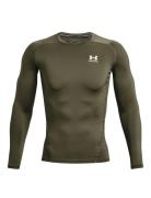 Ua Hg Armour Comp Ls Sport T-Langærmet Skjorte Khaki Green Under Armour