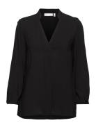 Viksaiw Blouse Tops Blouses Long-sleeved Black InWear