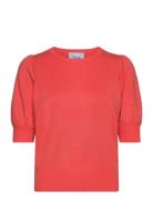 Liva Strik T-Shirt Tops Knitwear Jumpers Coral Minus