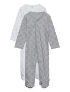 Nightsuit W/F -Buttons 2-Pack Pyjamas Sie Jumpsuit Multi/patterned Pippi