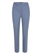 Stretch Cotton-Blend Pant Bottoms Trousers Slim Fit Trousers Blue Lauren Ralph Lauren