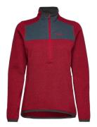 Kamphaug Knitted W Half Zip Sport Sweatshirts & Hoodies Fleeces & Midlayers Red Bergans