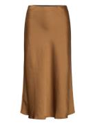 Yaspastella Hw Midi Skirt - Ca Knælang Nederdel Brown YAS
