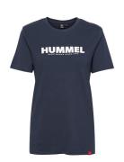 Hmllegacy T-Shirt Sport T-Kortærmet Skjorte Navy Hummel