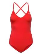 Puma Swim Women V-Neck Crossback Swimsuit 1P Sport Swimsuits Red Puma Swim