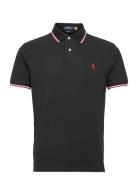 Custom Slim Fit Mesh Polo Shirt Tops Polos Short-sleeved Black Polo Ralph Lauren