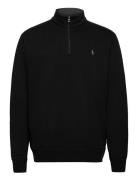 Luxury Jersey Quarter-Zip Pullover Tops Sweatshirts & Hoodies Sweatshirts Black Polo Ralph Lauren