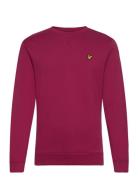 Crew Neck Sweatshirt Tops Sweatshirts & Hoodies Sweatshirts Burgundy Lyle & Scott