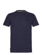 Essential Logo Emb Tee Tops T-Kortærmet Skjorte Navy Superdry