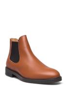 Slhblake Leather Chelsea Boot Noos Støvlet Chelsea Boot Brown Selected Homme