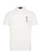 Custom Slim Fit Polo Bear Polo Shirt Tops Polos Short-sleeved White Polo Ralph Lauren