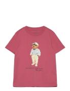 Polo Bear Cotton Jersey Tee Tops T-Kortærmet Skjorte Red Ralph Lauren Kids