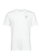 Owl Chest Tee - Gots/Vegan Tops T-Kortærmet Skjorte White Knowledge Cotton Apparel