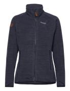Hareid Fleece W Jacket Nohood Sport Sweatshirts & Hoodies Fleeces & Midlayers Navy Bergans