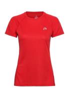 Women Core Running T-Shirt S/S Sport T-shirts & Tops Short-sleeved Red Newline