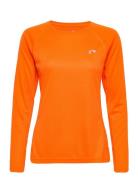 Women Core Running T-Shirt L/S Sport T-shirts & Tops Long-sleeved Orange Newline