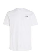 Micro Logo Interlock T-Shirt Tops T-Kortærmet Skjorte White Calvin Klein