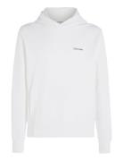 Micro Logo Repreve Hoodie Tops Sweatshirts & Hoodies Hoodies White Calvin Klein