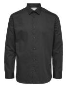 Slhregethan Shirt Ls Classic Noos Tops Shirts Business Black Selected Homme