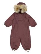 Snowsuit Nickie Tech Outerwear Coveralls Snow-ski Coveralls & Sets Burgundy Wheat