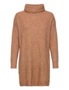 Vicilia Rollneck L/S Knit Tunic/Su- Tops Tunics Brown Vila