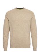 Onsedward Reg 7 Wool Crew Knit Tops Knitwear Round Necks Beige ONLY & SONS