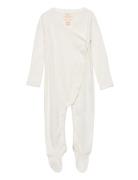 Rib Jersey Full Body Crossover Pyjamas Sie Jumpsuit Cream Copenhagen Colors