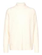 Slfsif Sisse Ls Knit Highneck B Tops Knitwear Turtleneck White Selected Femme