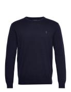 Cotton-Cashmere Crewneck Sweater Tops Knitwear Round Necks Blue Polo Ralph Lauren