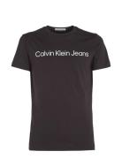 Core Institutional Logo Slim Tee Tops T-Kortærmet Skjorte Black Calvin Klein Jeans