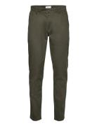 Luca Slim Chino Pant Gots/Vegan Bottoms Trousers Chinos Khaki Green Knowledge Cotton Apparel