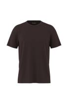 Slhaspen Ss O-Neck Tee Noos Tops T-Kortærmet Skjorte Brown Selected Homme