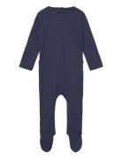 Rib Jersey Full Body W. Back Opening Langærmet Body Navy Copenhagen Colors