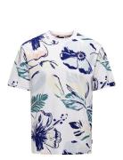 Onsarthuer Rlx Sage Leaf Aop Ss Tee Tops T-Kortærmet Skjorte White ONLY & SONS