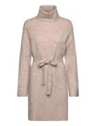 Vivimalina Rollneck L/S Knit Dress/Pb Dresses Knitted Dresses Beige Vila