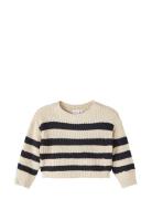 Nmfriony Ls Boxy Short Knit Pb Tops Knitwear Pullovers Multi/patterned Name It