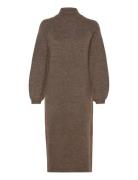 Yasbalis Ls Funnel Knit Dress S. Noos Dresses Knitted Dresses Brown YAS
