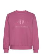 Reg Tonal Shield C-Neck Sweat Tops Sweatshirts & Hoodies Sweatshirts Pink GANT