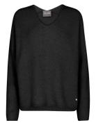 Mmthora V-Neck Knit Tops Knitwear Jumpers Black MOS MOSH