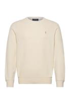 32/2 Cotton-Lsl-Plo Tops Knitwear Round Necks Cream Polo Ralph Lauren