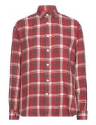 Relaxed Fit Plaid Cotton Shirt Tops Shirts Long-sleeved Red Polo Ralph Lauren