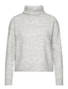 Vmkaden Ls Rollneck Pullover Ga Bf Tops Knitwear Turtleneck Grey Vero Moda