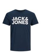 Jjecorp Logo Tee Ss O-Neck Noos Tops T-Kortærmet Skjorte Navy Jack & J S