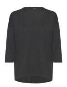 Vmkanva 3/4 V-Neck Top Jrs Tops T-shirts & Tops Short-sleeved Black Vero Moda