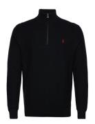 32/2 Cotton-Lsl-Plo Tops Knitwear Half Zip Jumpers Black Polo Ralph Lauren