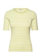 Slim Striped 1X1 Ribbed Ss T-Shirt Tops T-shirts & Tops Short-sleeved Green GANT