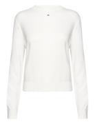 Tjw Essential Crew Neck Sweater Tops Knitwear Jumpers White Tommy Jeans