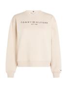 Mdrn Reg Corp Logo C-Nk Swtshrt Tops Sweatshirts & Hoodies Sweatshirts Beige Tommy Hilfiger