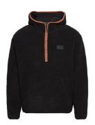 Sherpa Half Zip Hoodie Tops Sweatshirts & Hoodies Fleeces & Midlayers Black Calvin Klein Jeans